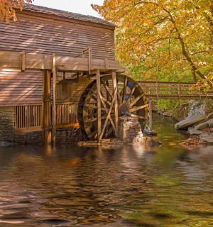 Grist Mill by Lake